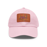 Twill Hat with Leather Patch (Rectangle) - Fundraiser Options