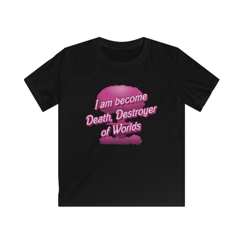 KIDS Barbenheimer Iconic Doll Nuke Explosion Tee - I am Become Death Destroyer of Worlds